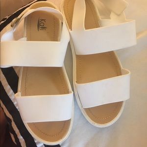 White sandals